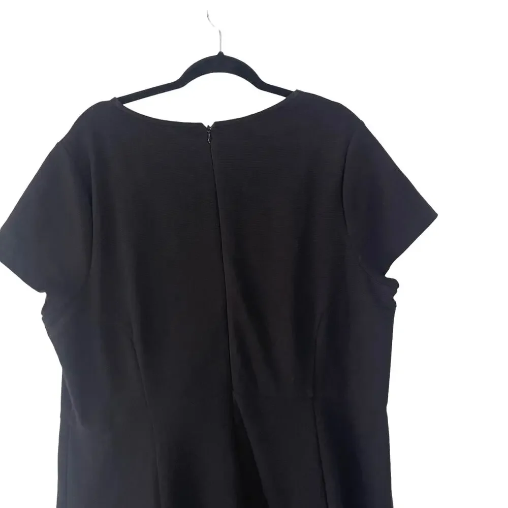 Boden Women's 18 Black Short Sleeve‎ Career Midi Dress Interview Outfit Women